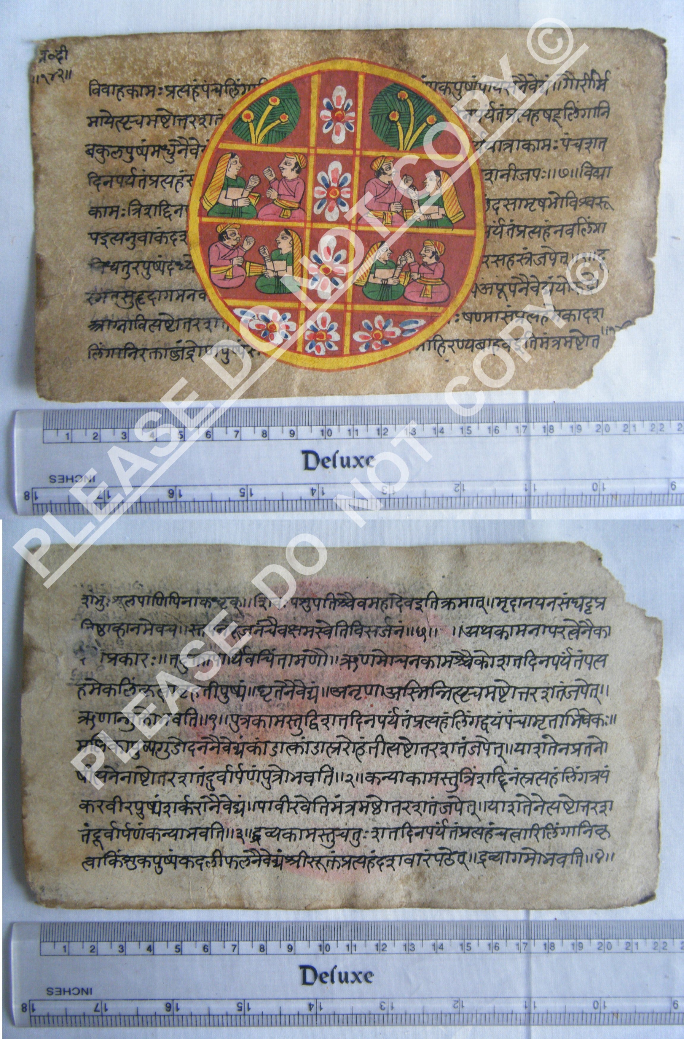 Antique Jain Cosmology Manuscript Preserved on Paper