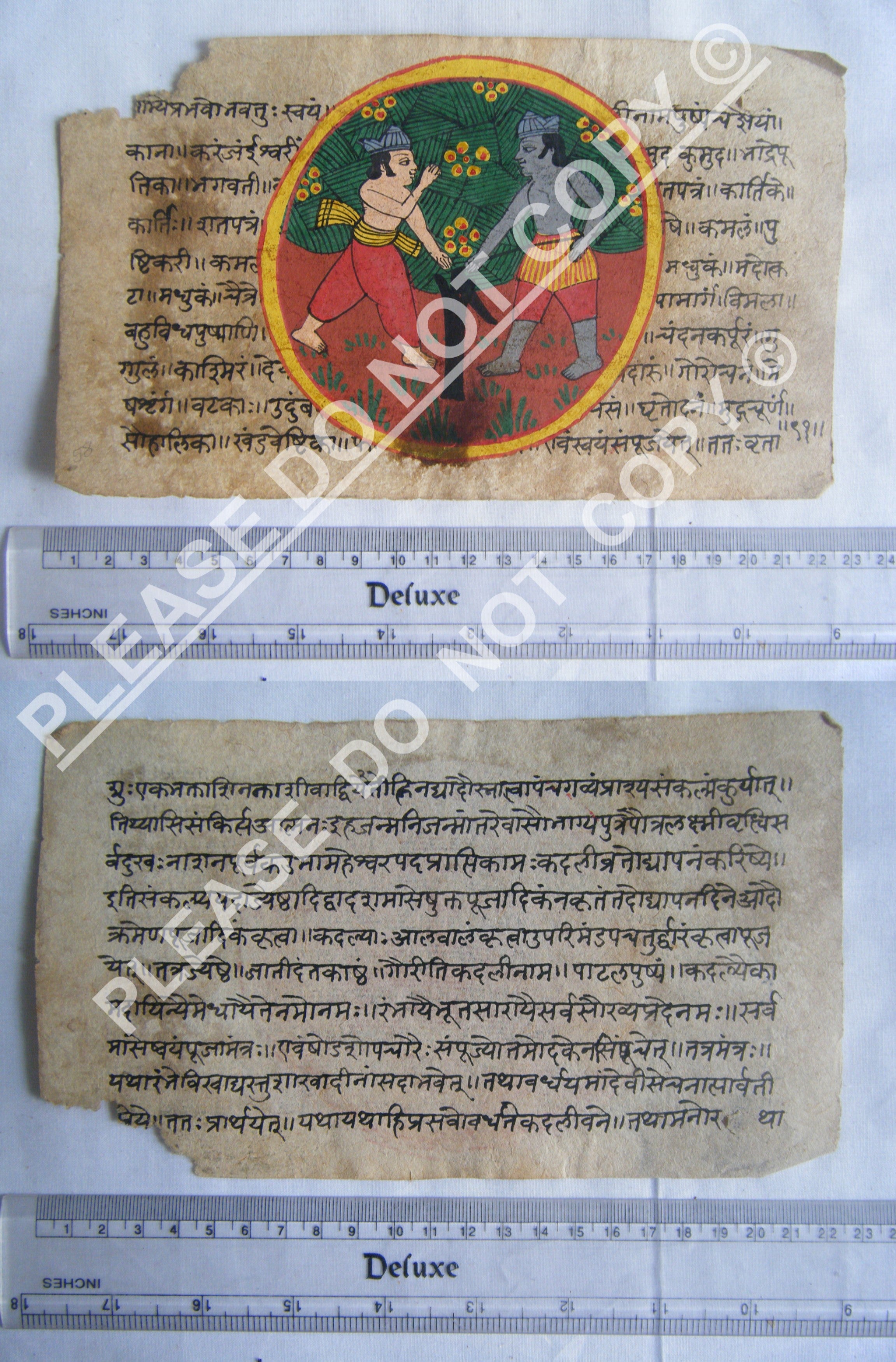 Antique Jain Cosmology Manuscript Preserved on Handmade Paper