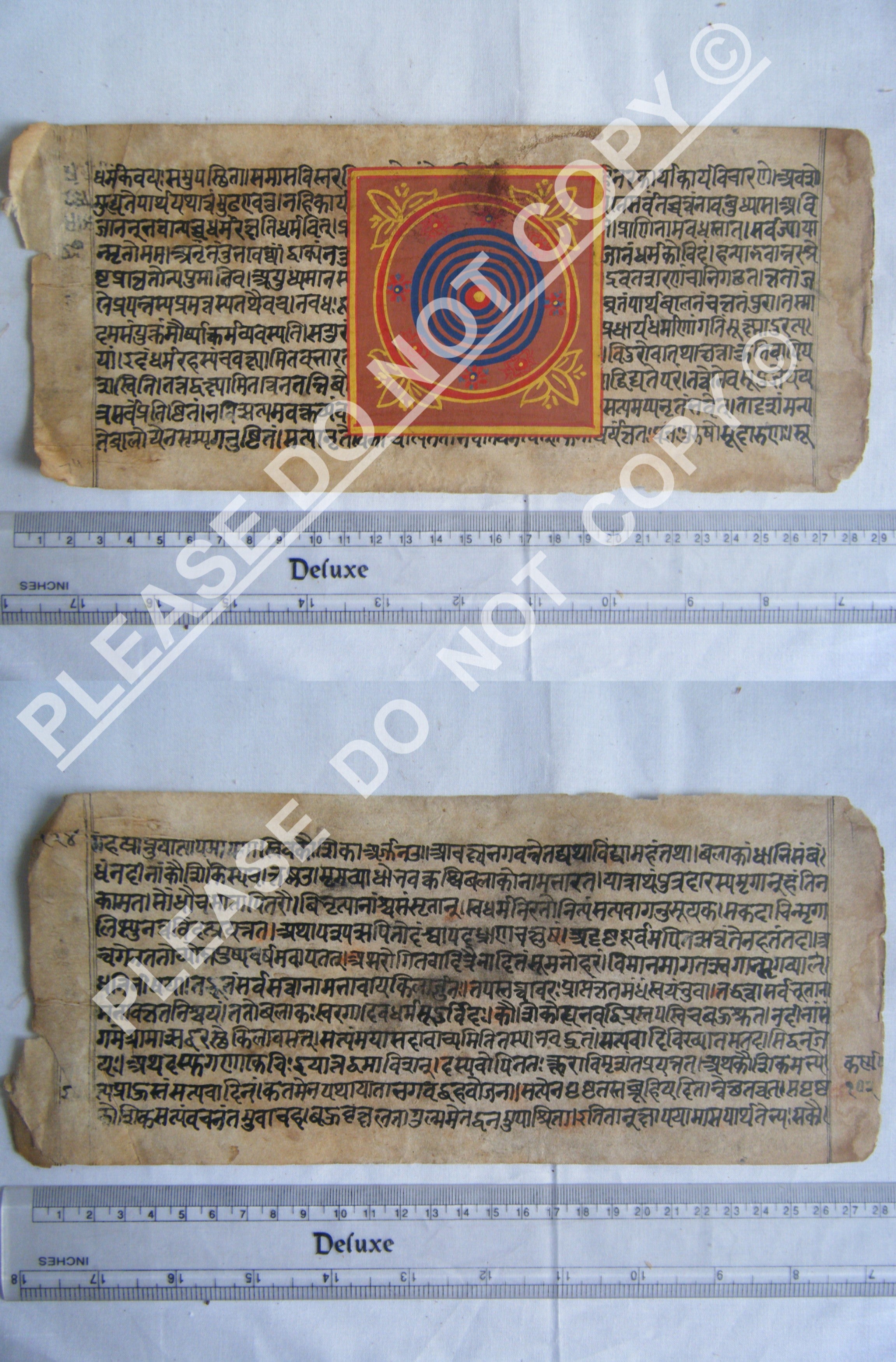 Historic Jain Manuscript Depicting the Eternal Universe