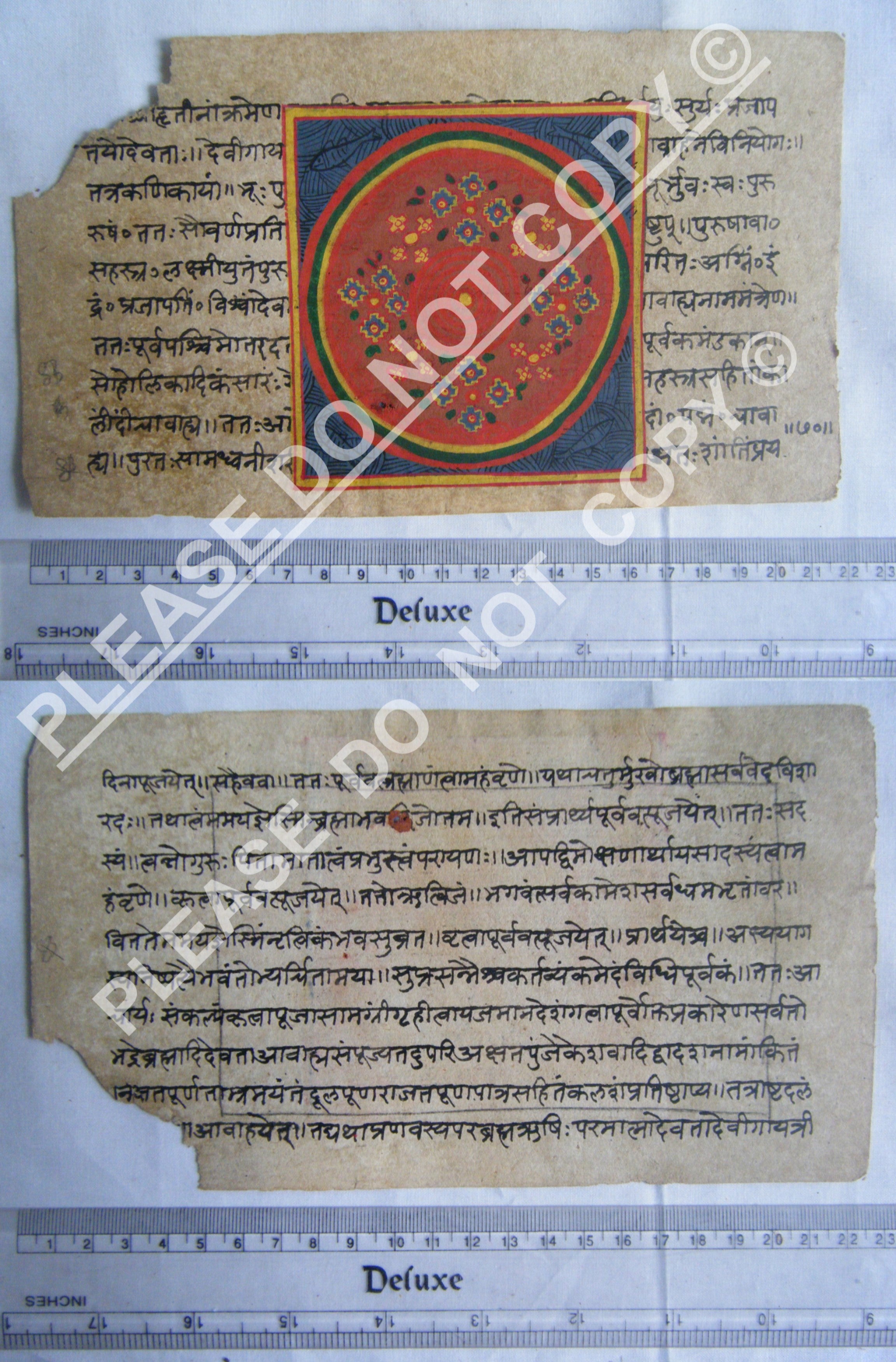 Antique Jain Manuscript Illustrating the Cosmic Framework