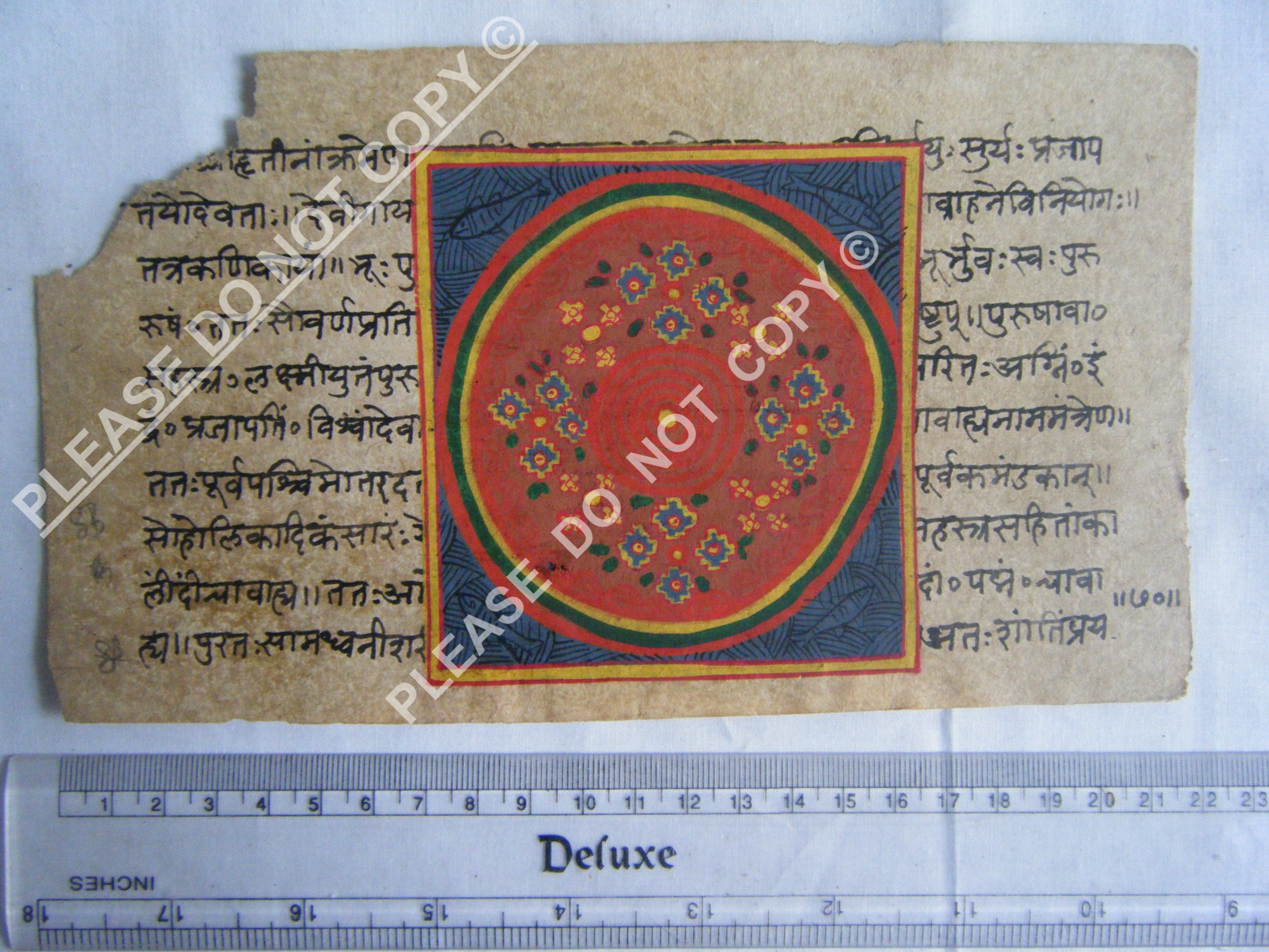 Antique Jain Manuscript Illustrating the Cosmic Framework