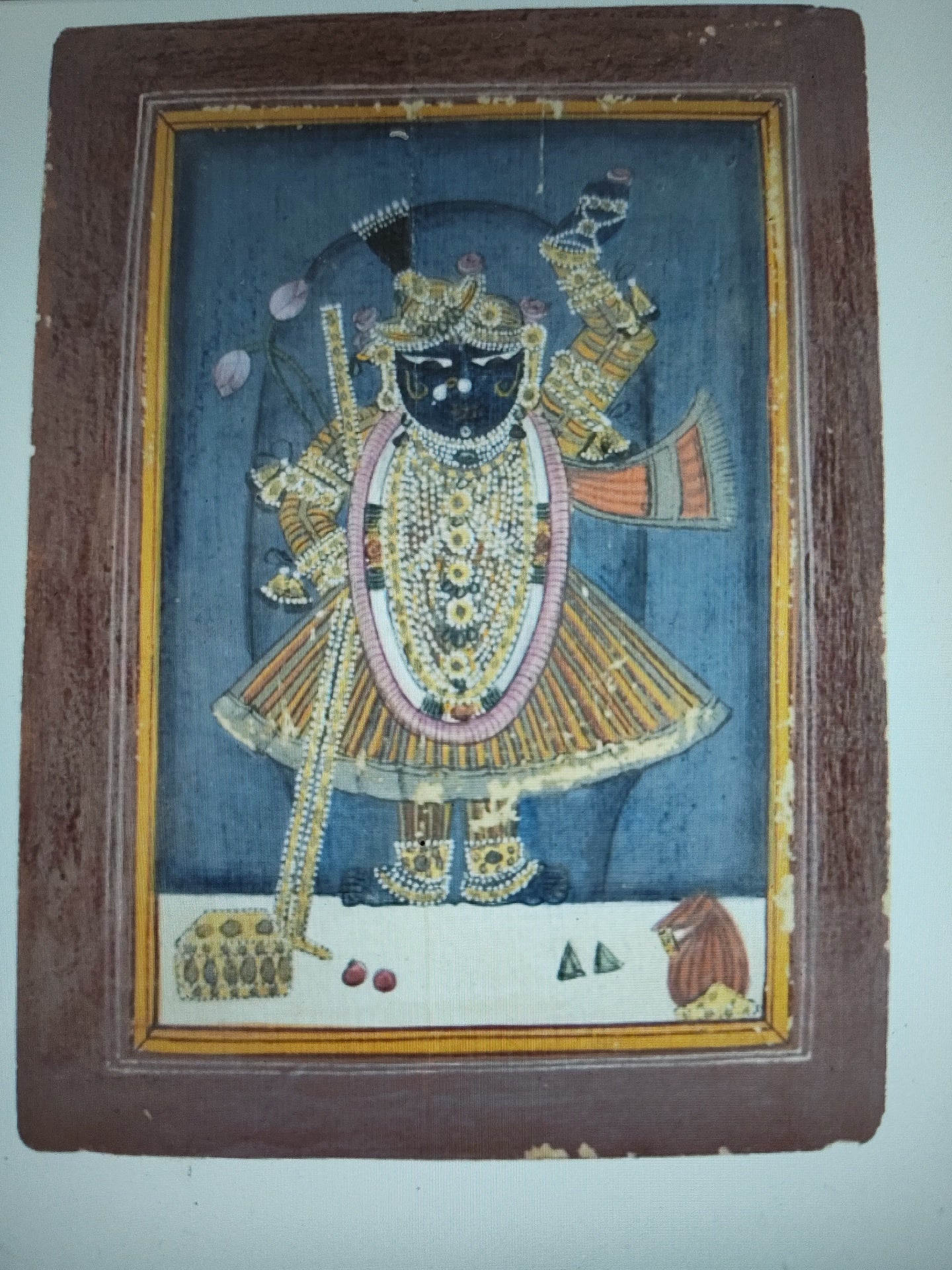 Old Pichwai-style Shrinathji miniature