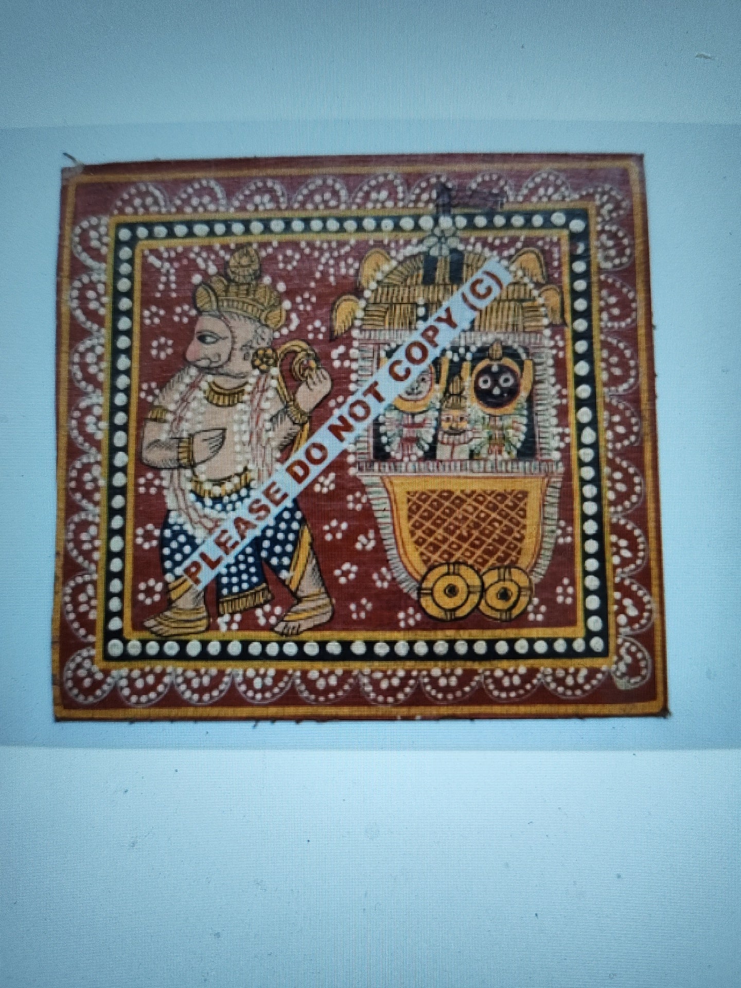 Odisha cloth painting with Hanuman