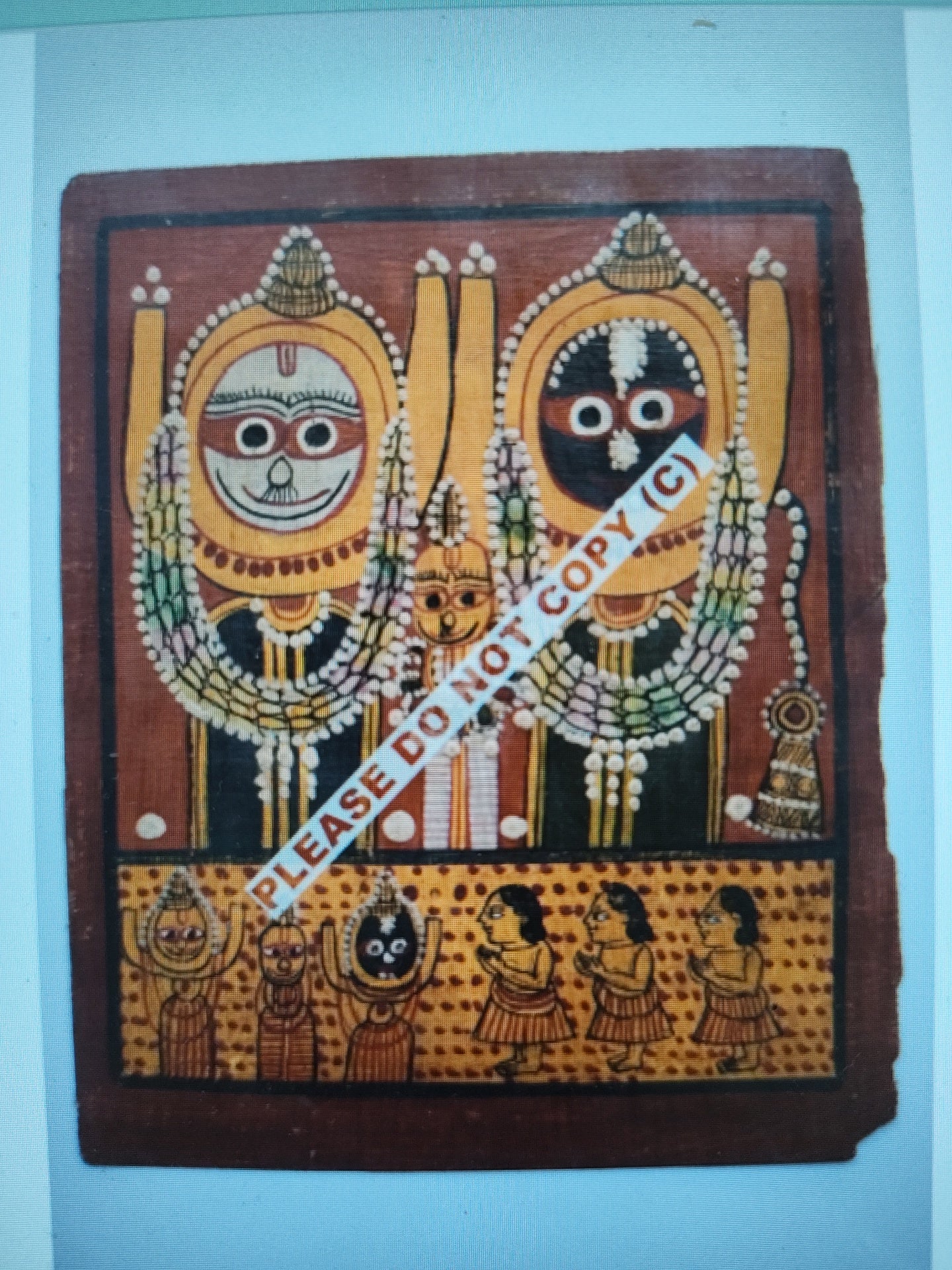 Jagannath temple-style Pattachitra