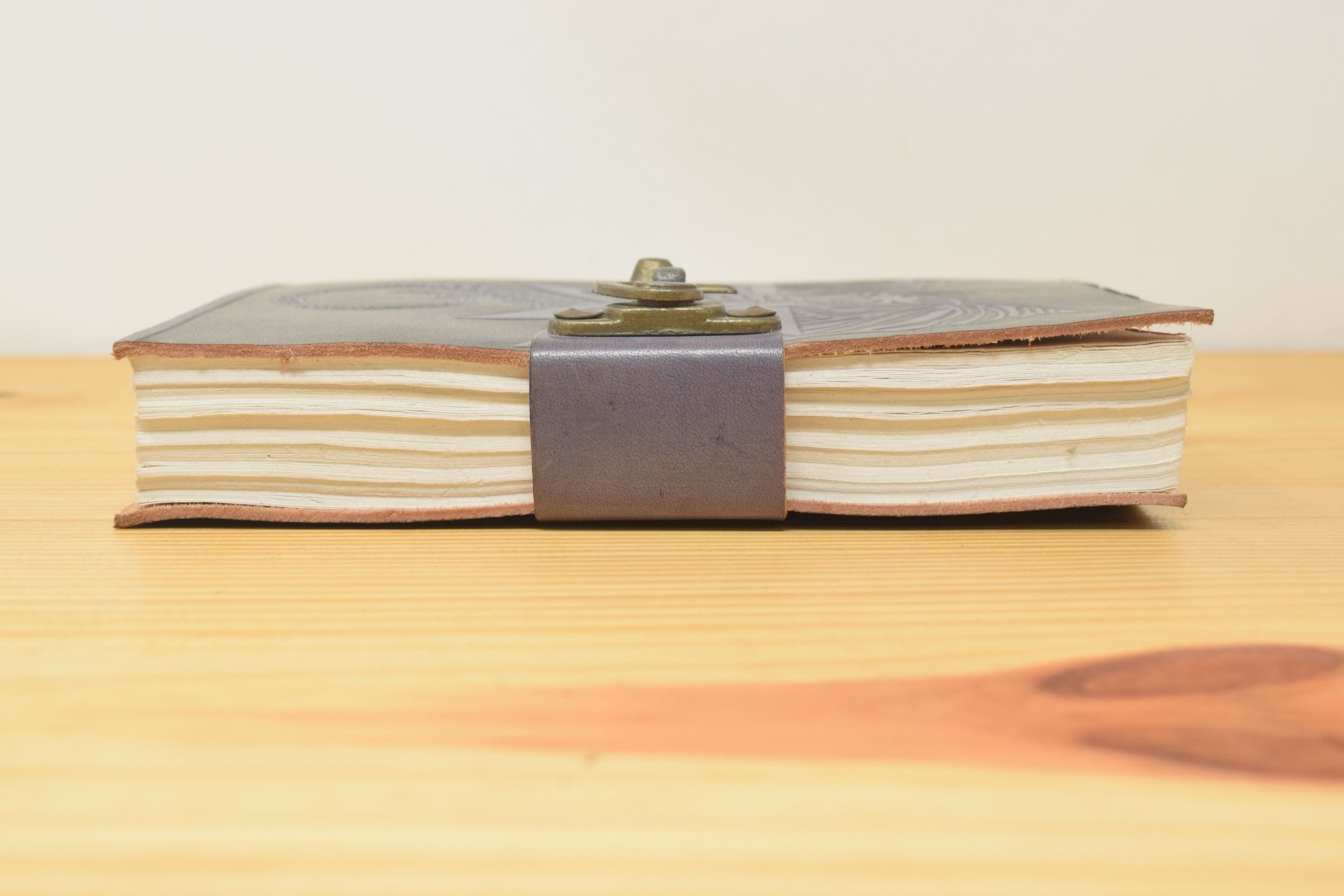 embossed leather journal - star dragon