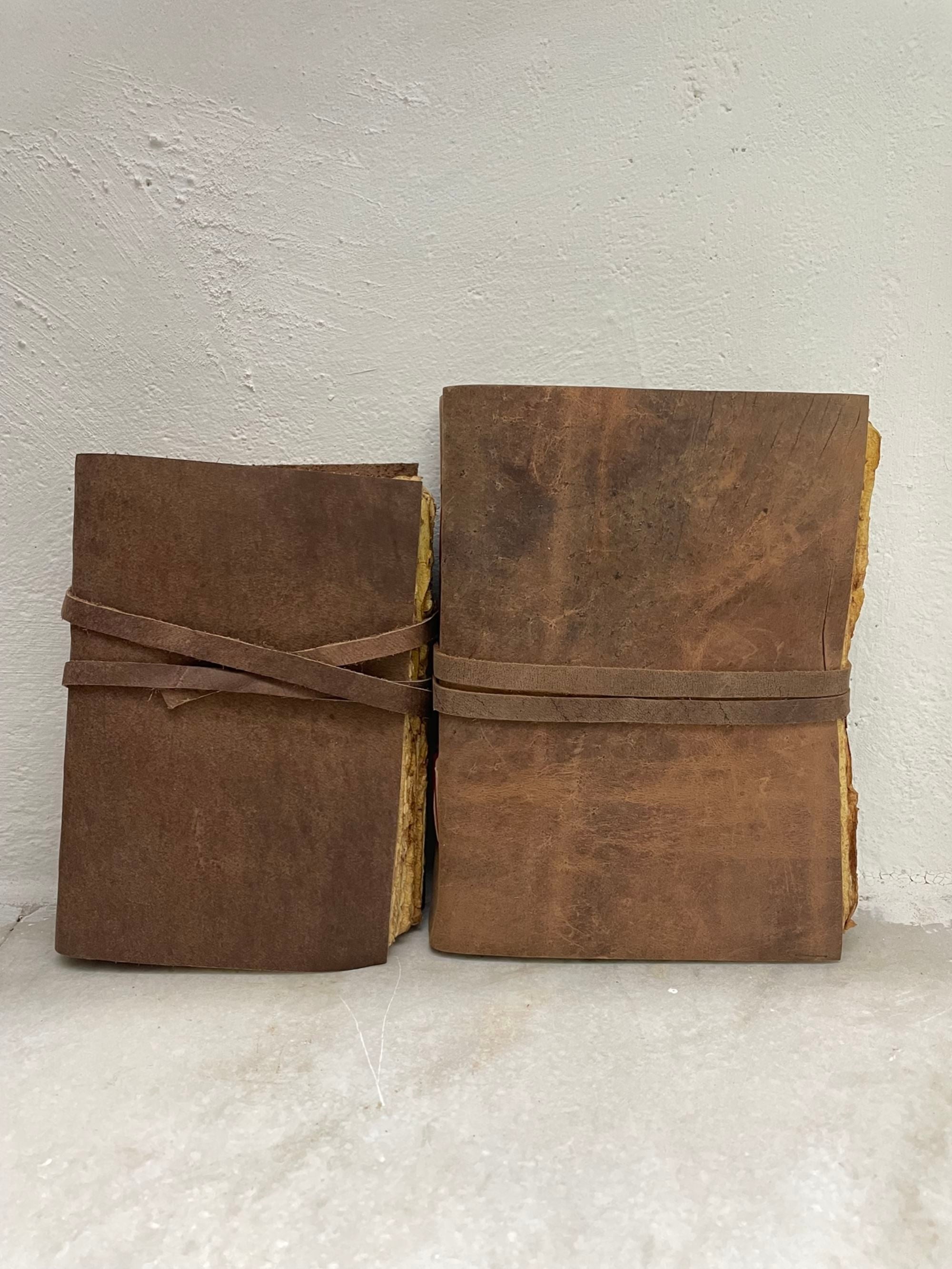 rustic leather journal - Buff hunter plain diary