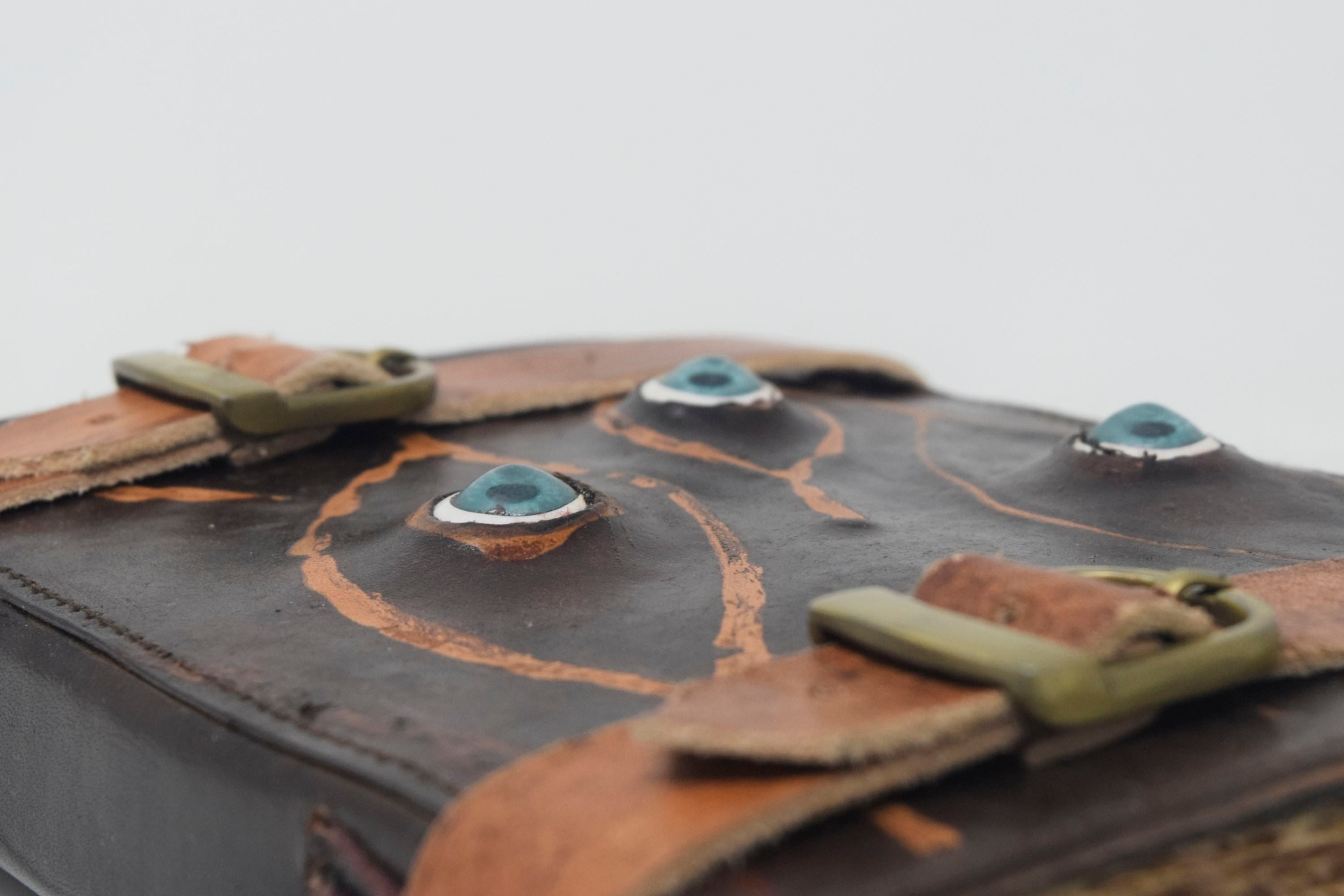unique leather journal - three eye diary