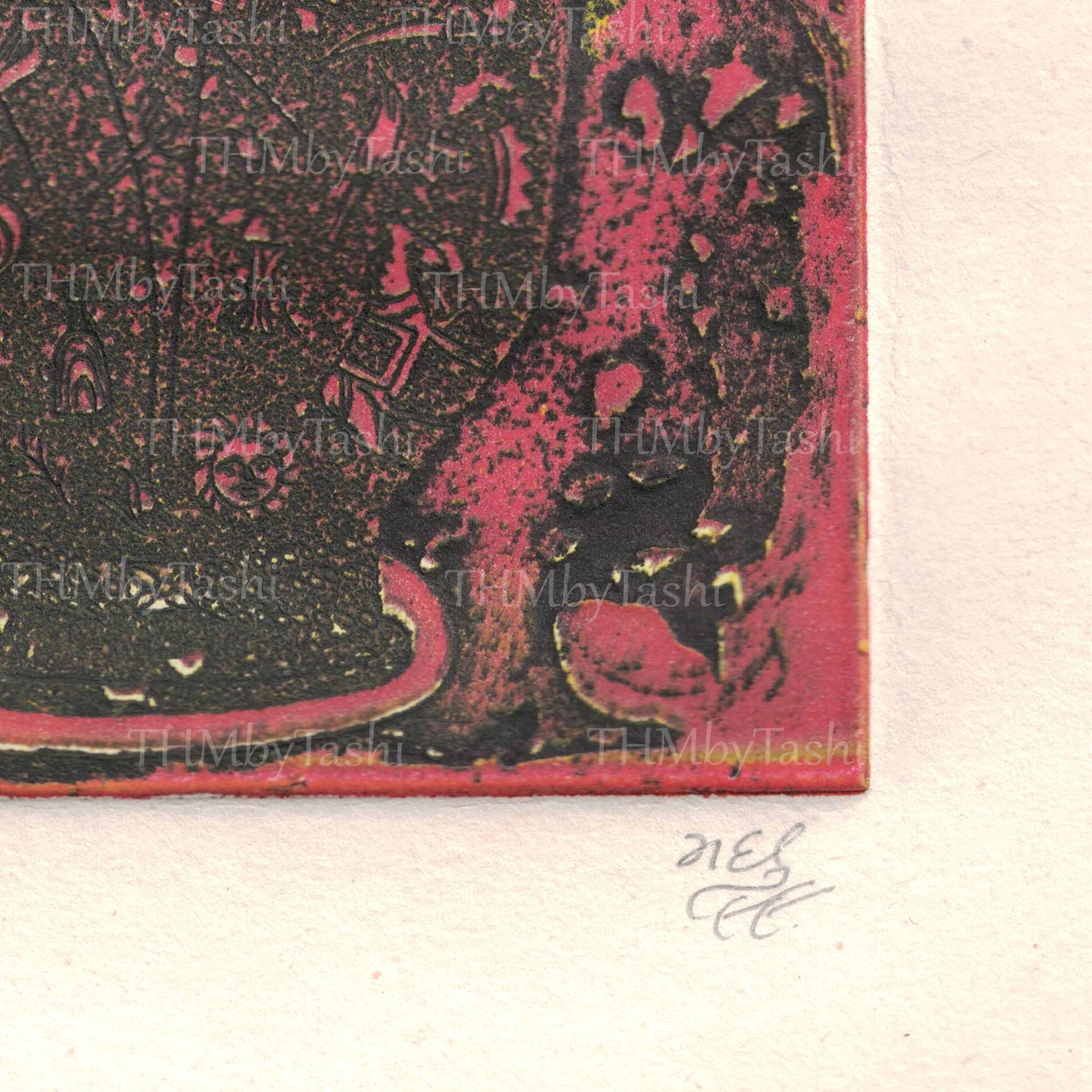 Chakra Hand Art Print - Original Work by Artist Madhukant (1998)