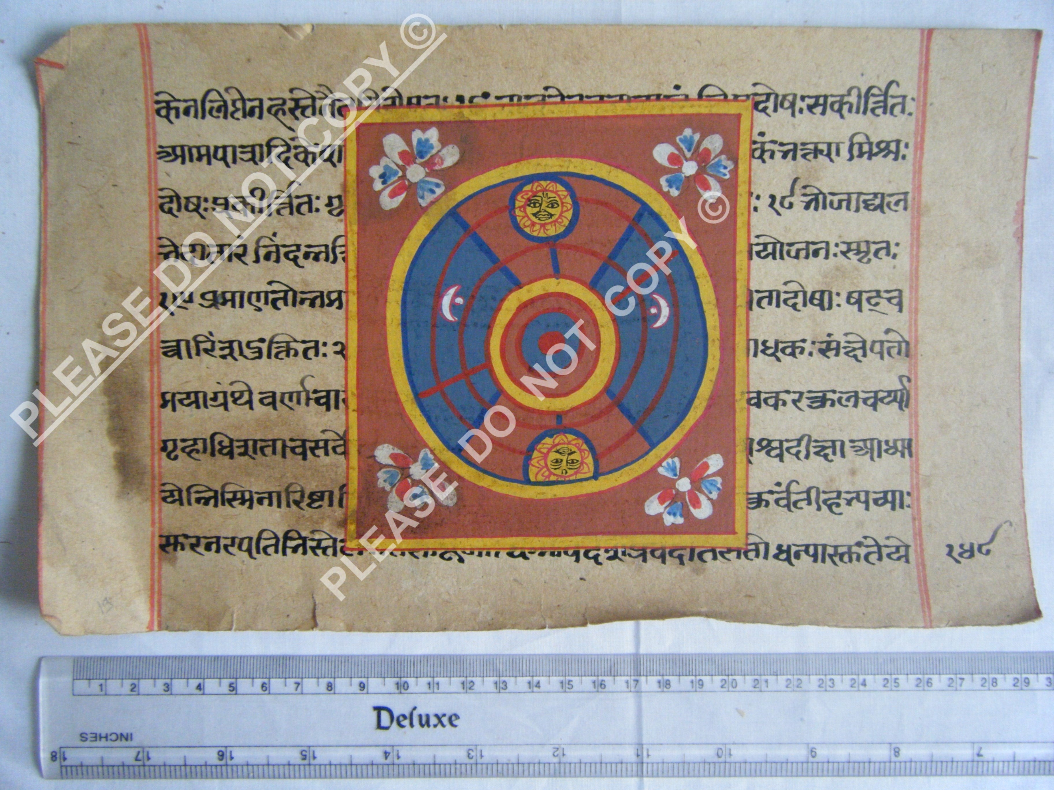 Antique Jain Cosmology Manuscript Reflecting Universal Order