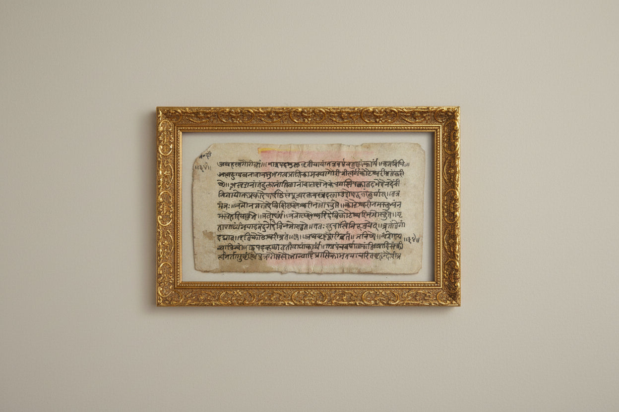 Antique Jain Cosmology Manuscript Expressing Universal Order