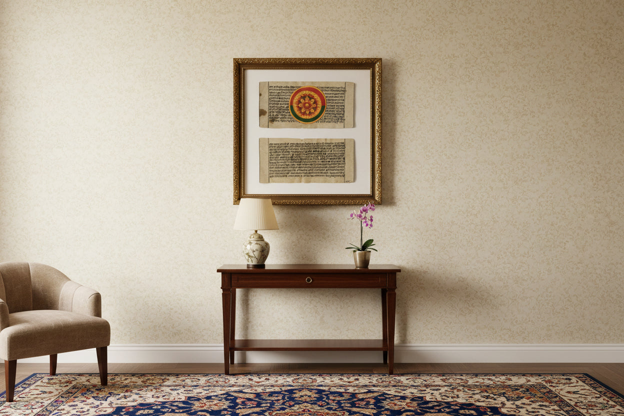 Historic Jain Manuscript Interpreting the Cosmic Framework