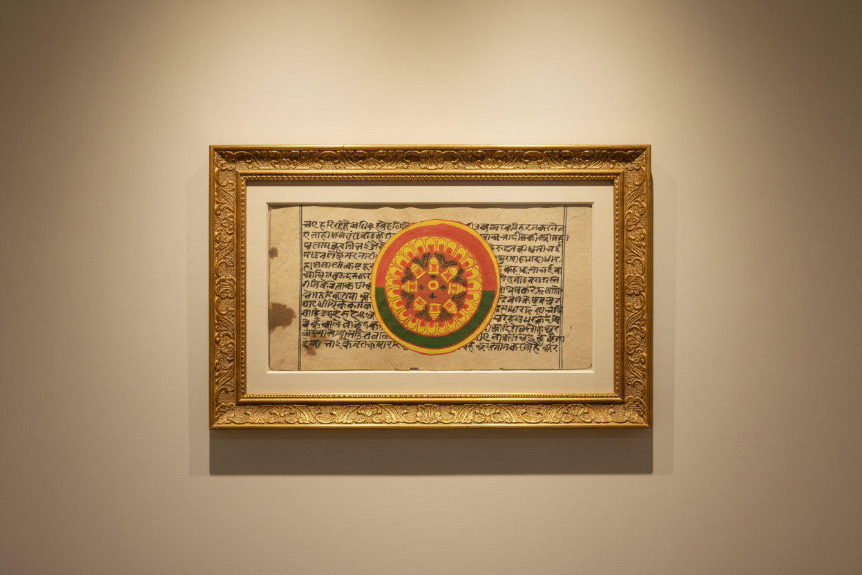 Historic Jain Manuscript Interpreting the Cosmic Framework