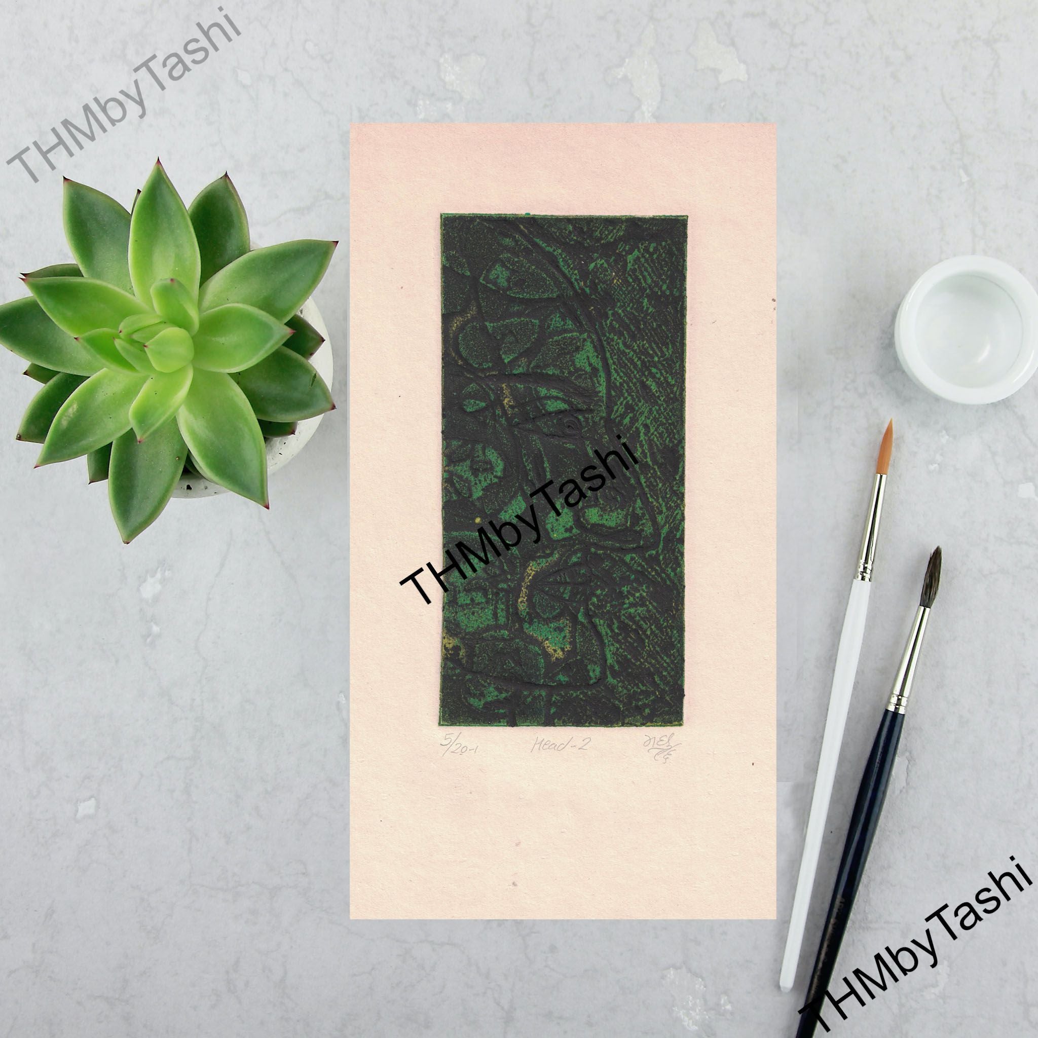 Wall Decor Print "Head-2" by Madhukant Mundra - Created in 1996