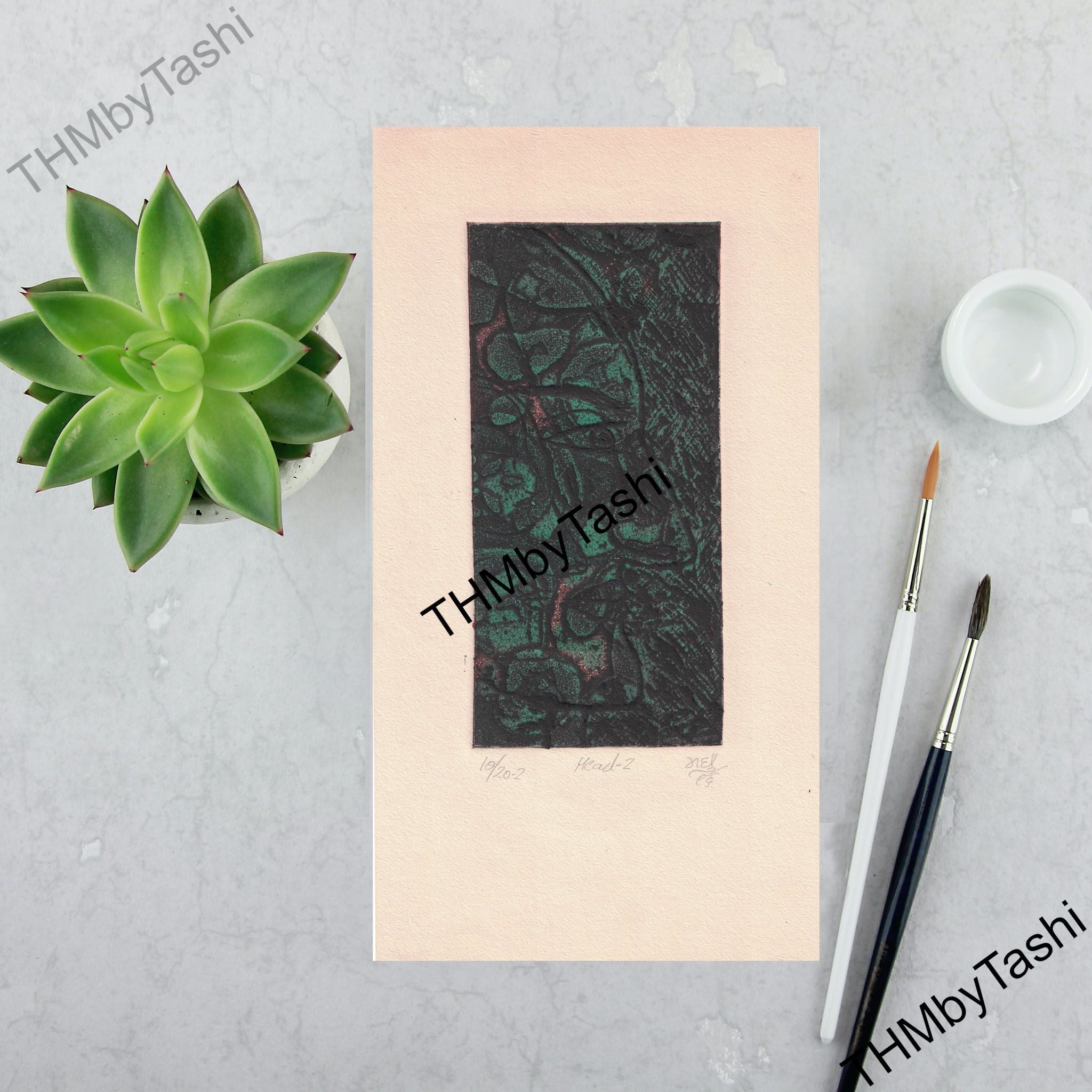 Wall Decor Print "Head-2" by Madhukant Mundra - Created in 1996