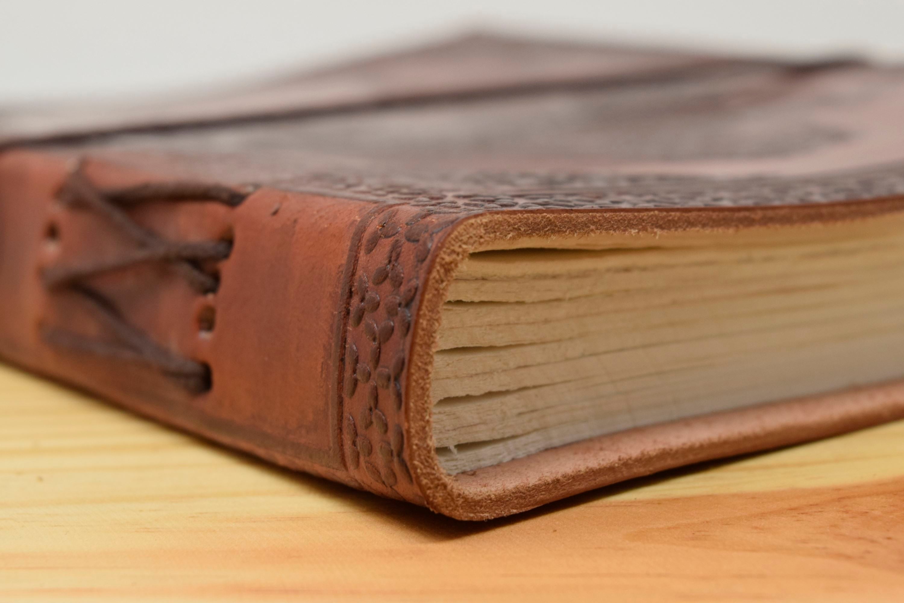 Vintage Handmade Leather Journal - Double Dragon Dori