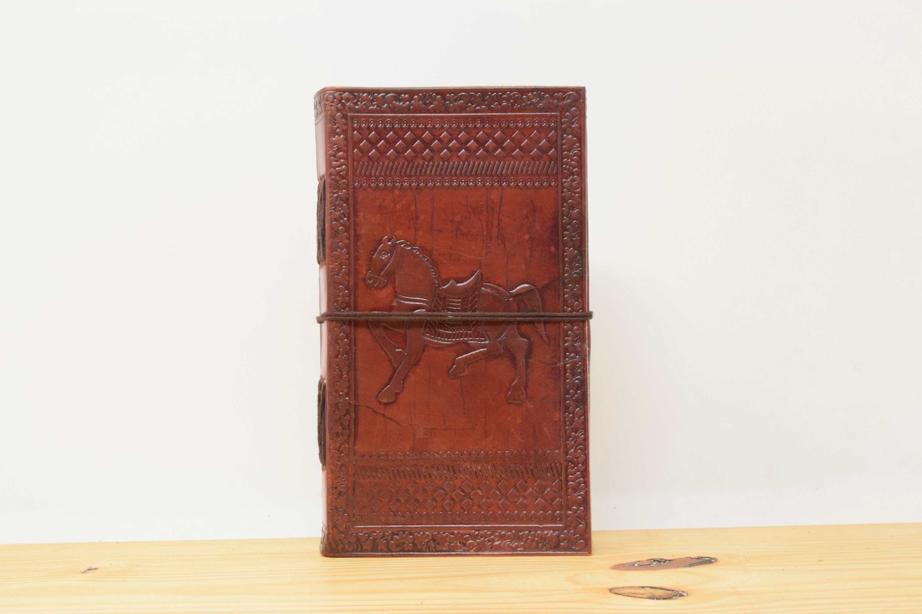 Vintage Handmade Leather Journal - The Horse