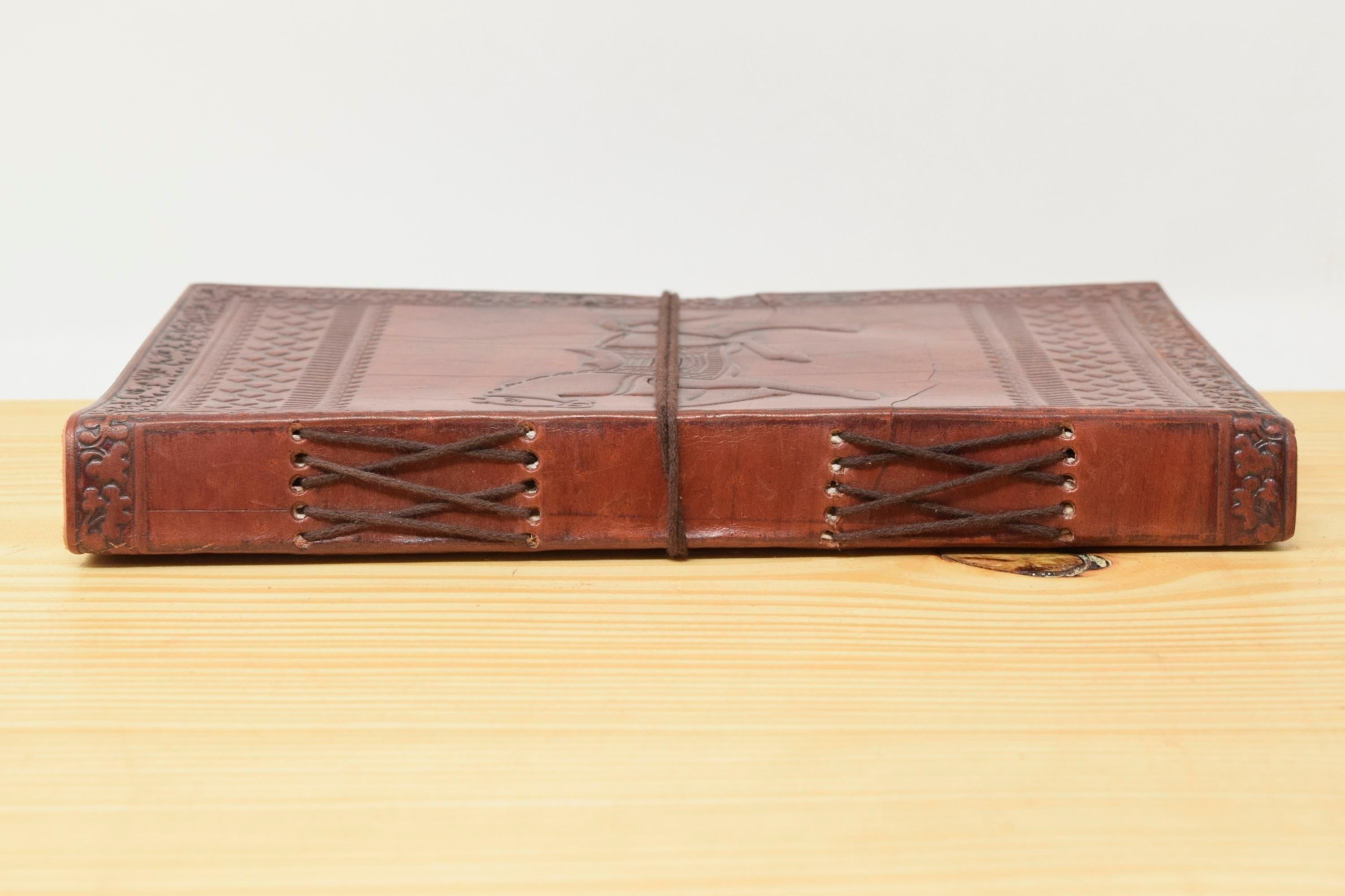 Vintage Handmade Leather Journal - The Horse