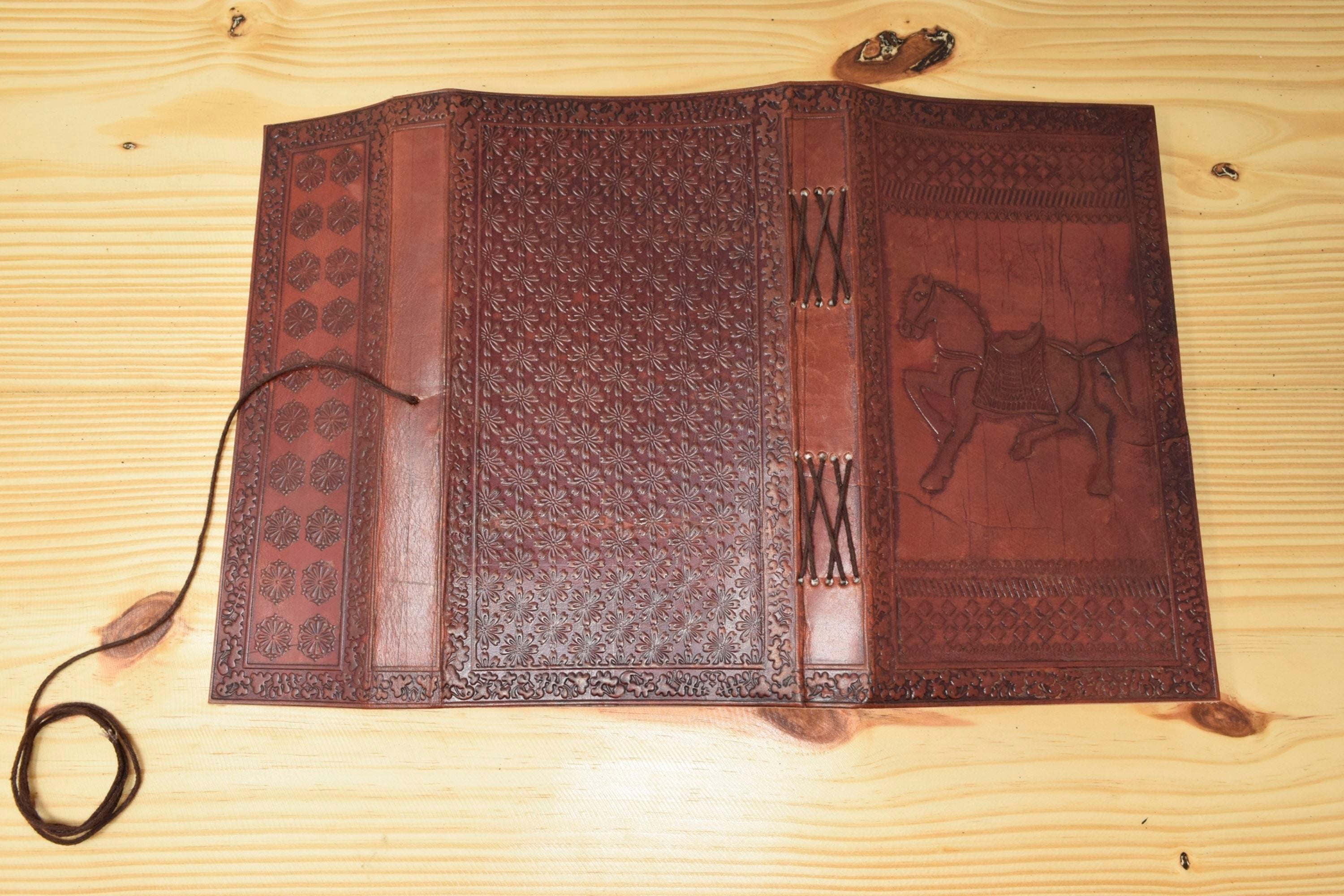 Vintage Handmade Leather Journal - The Horse